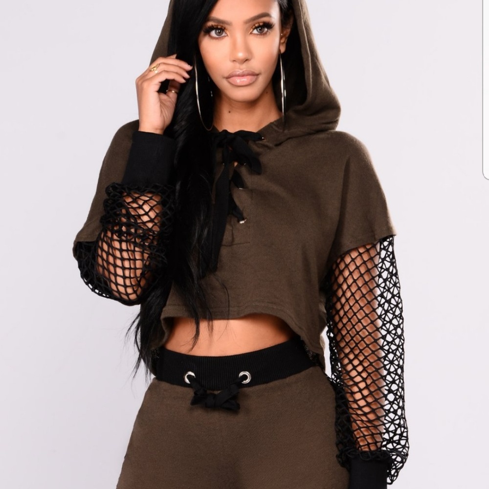 Mesh Crop Top Sweater